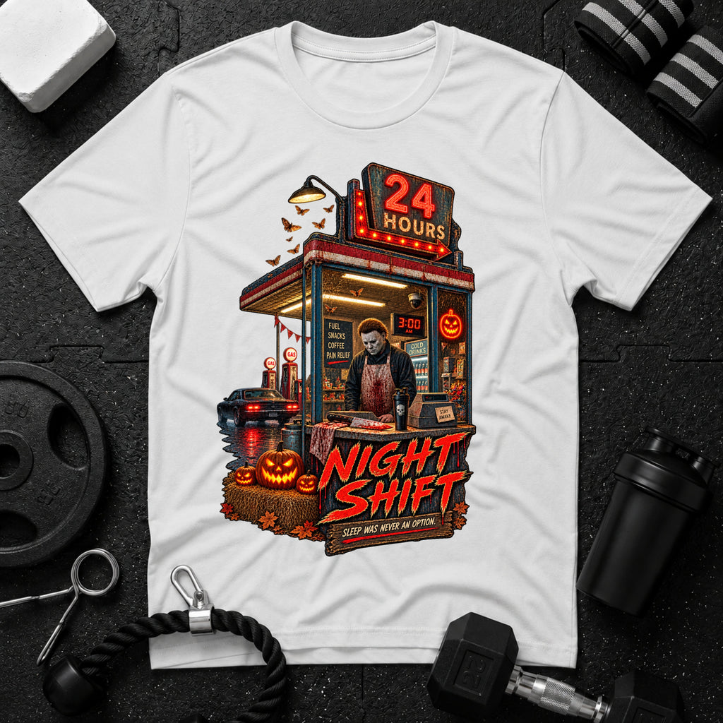 Sleep was never an option White T-shirt mockup