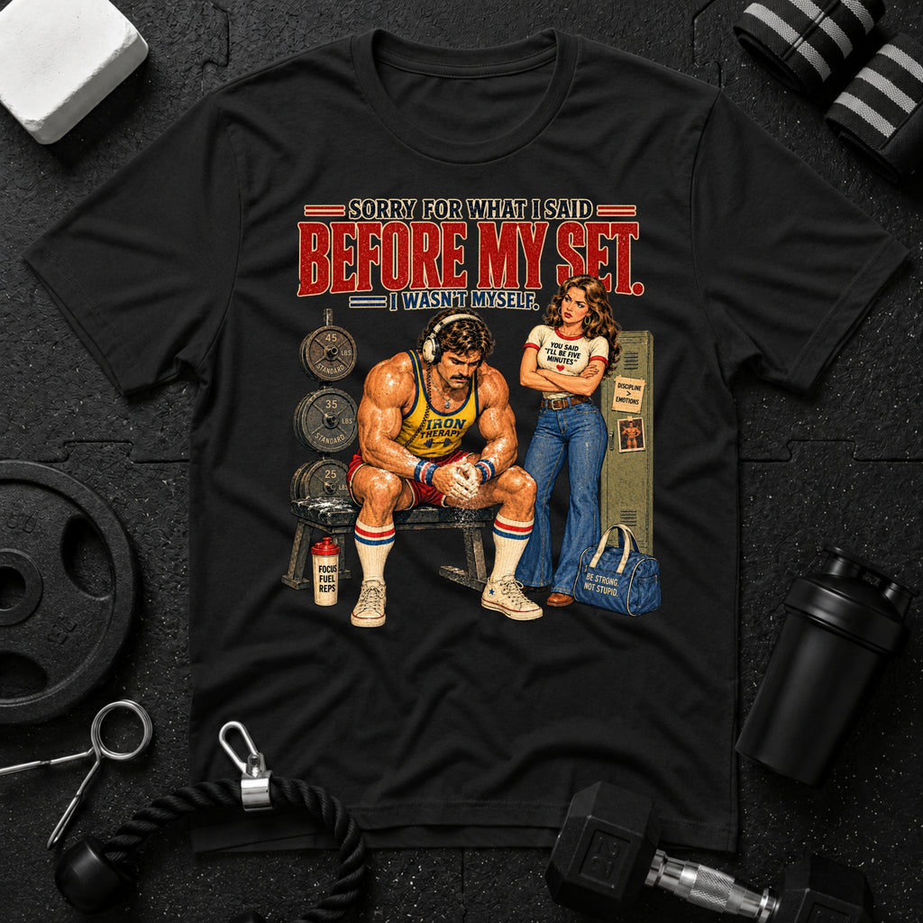 Sorry for what i said Black T-shirt mockup
