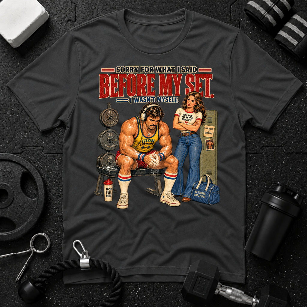 Sorry for what i said Dark Heather T-shirt mockup