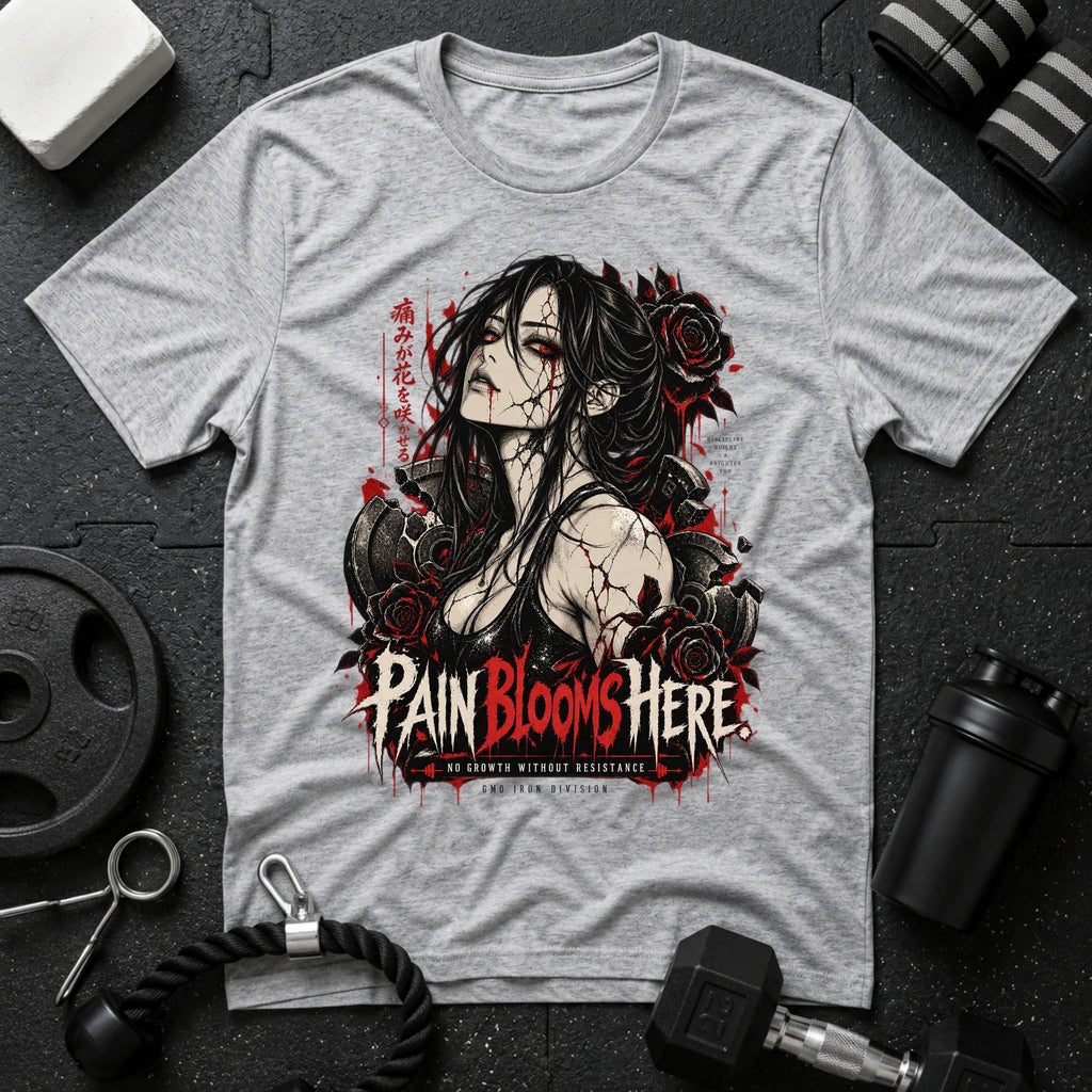 Pain Blooms Here  T-Shirt