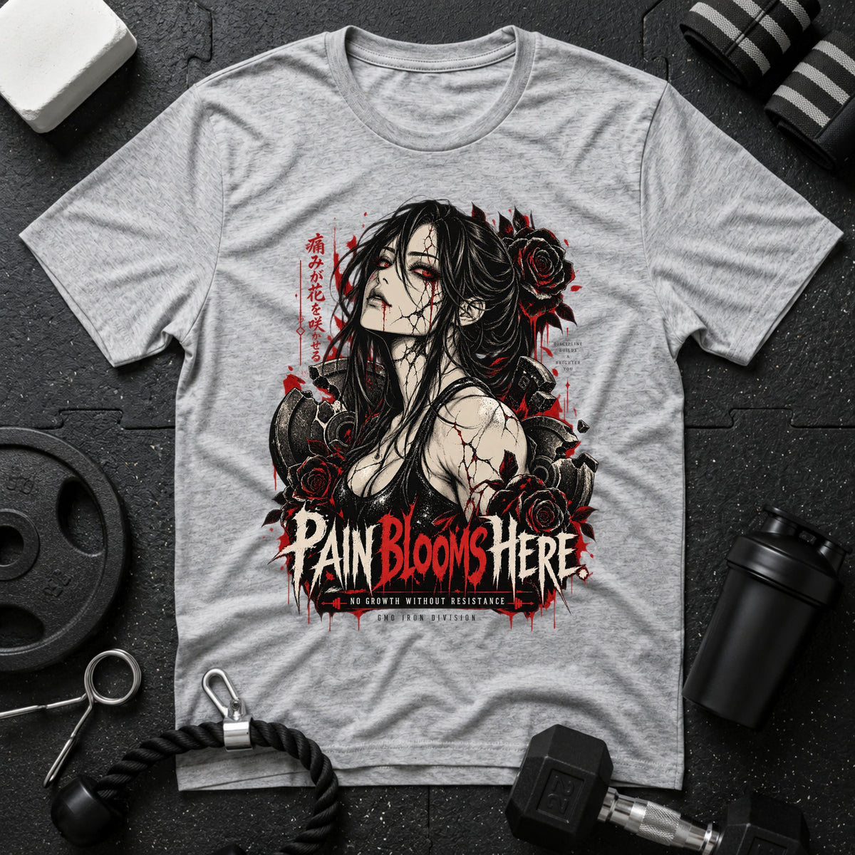Pain Blooms Here  T-Shirt