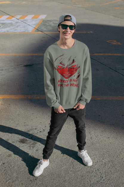 Anime Face "Mercy Is Not For The Weak" Long Sleeve Tee