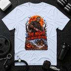 The night he never rested Light Blue T-shirt mockup