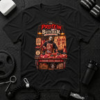 The protein butcher Black T-shirt mockup