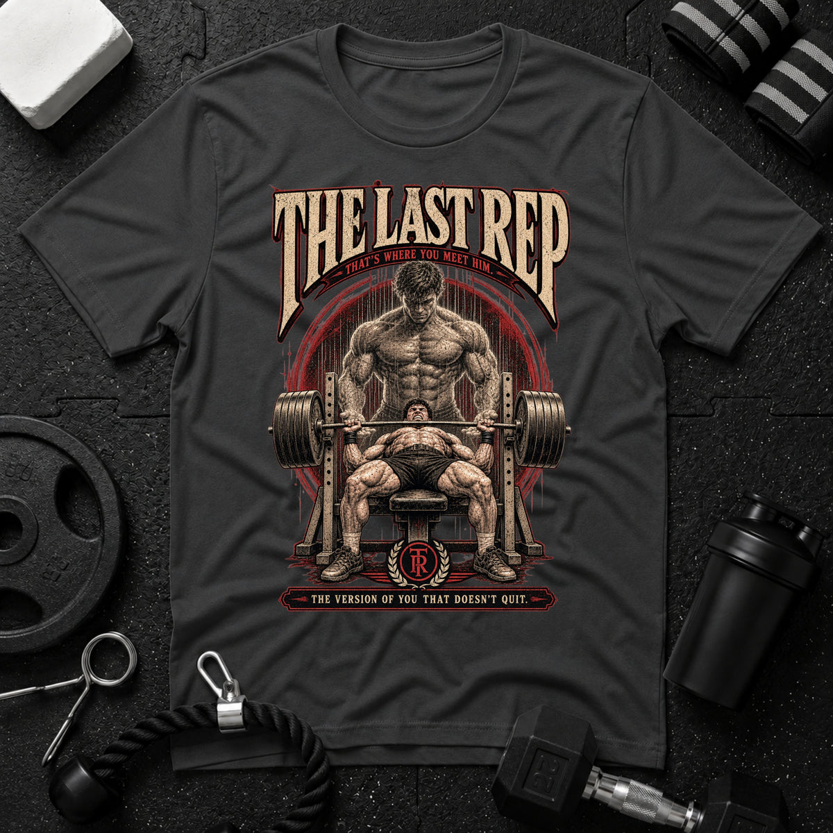The version of you that doesn't quit Dark Heather T-shirt mockup