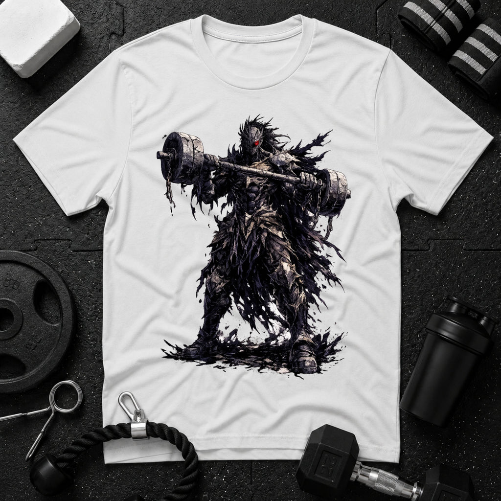 Dark Warrior Graphic Tee with Massive Hammer