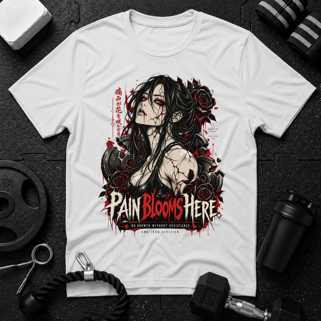 Pain Blooms Here  T-Shirt