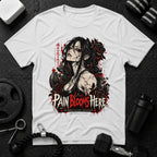 Pain Blooms Here  T-Shirt