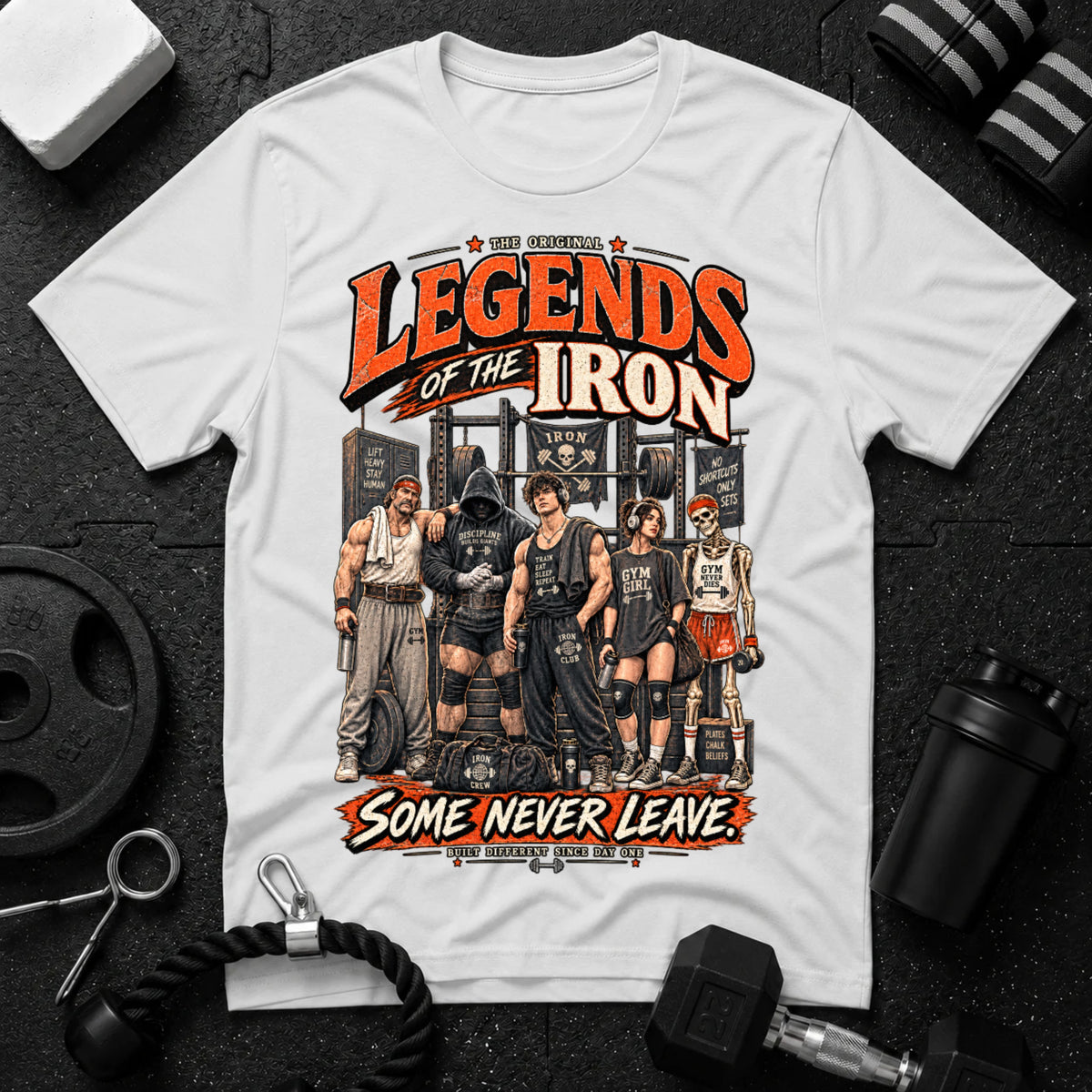 Legend Of The Iron White T-shirt mockup