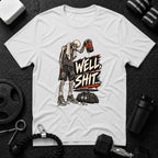 Well shit Pre-workout over White T-shirt mockup
