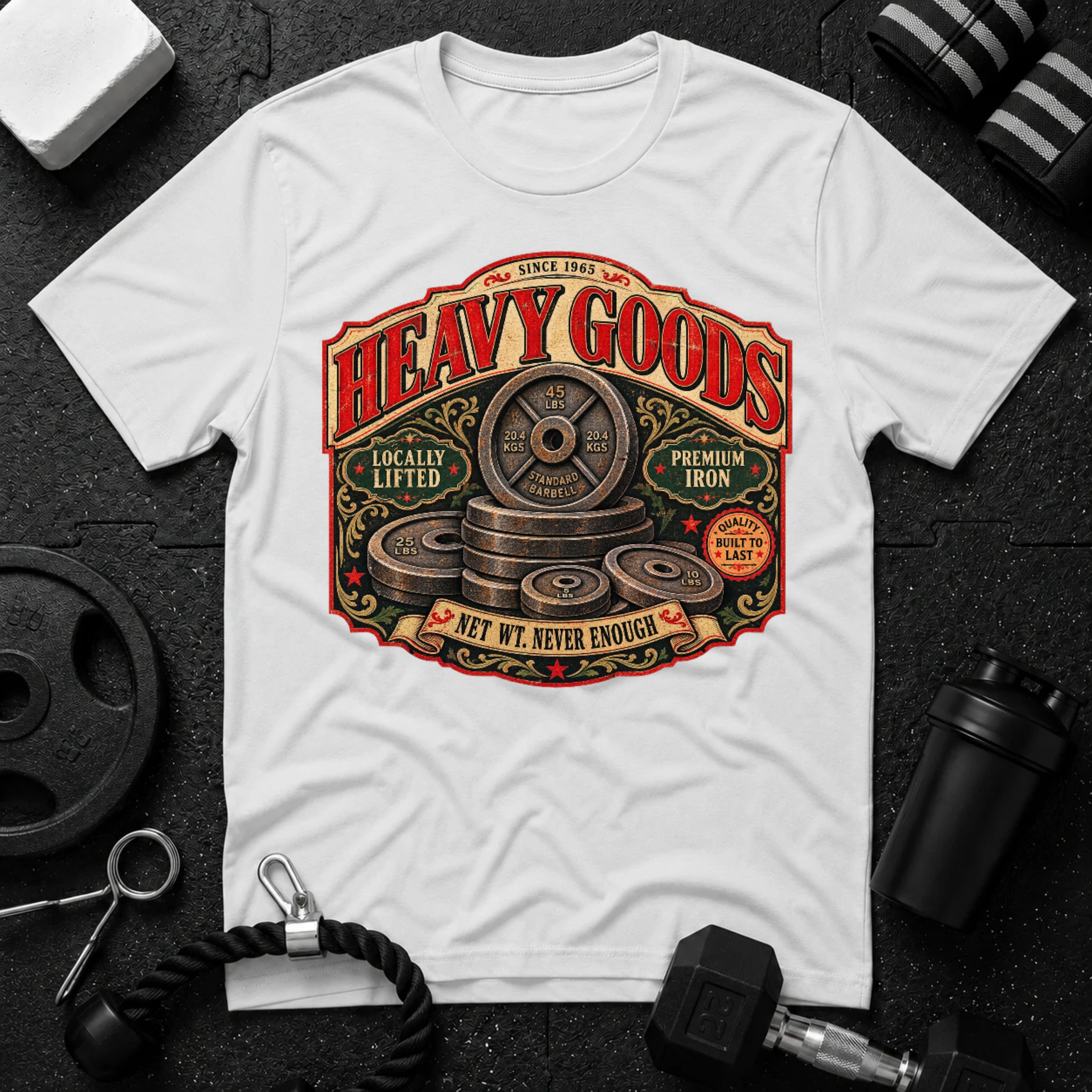Heavy Goods White T-shirt mockup