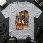 Wrong Fucking House Sport Grey T-shirt mockup